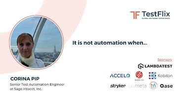 "It is not automation when..." by Corina Pip | Automated testing | Automation and manual testing