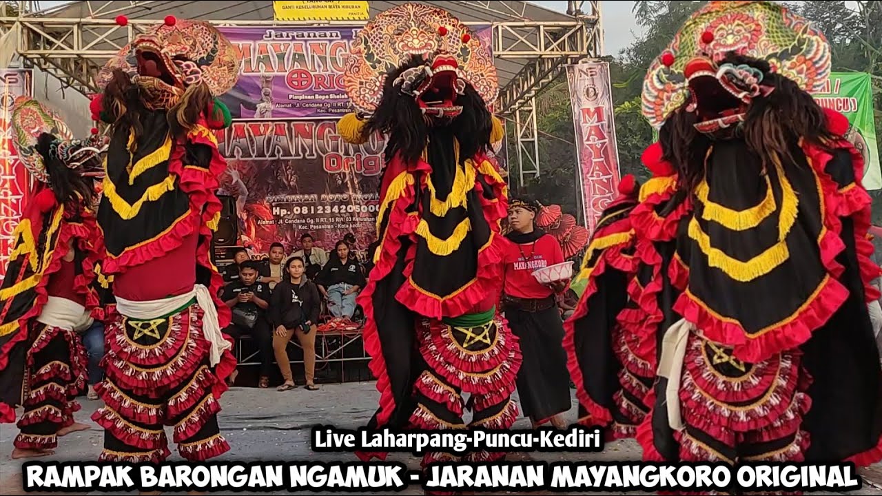 Rampak Barongan Ngamuk Jaranan MAYANGKORO ORIGINAL Live Laharpang Puncu Kediri