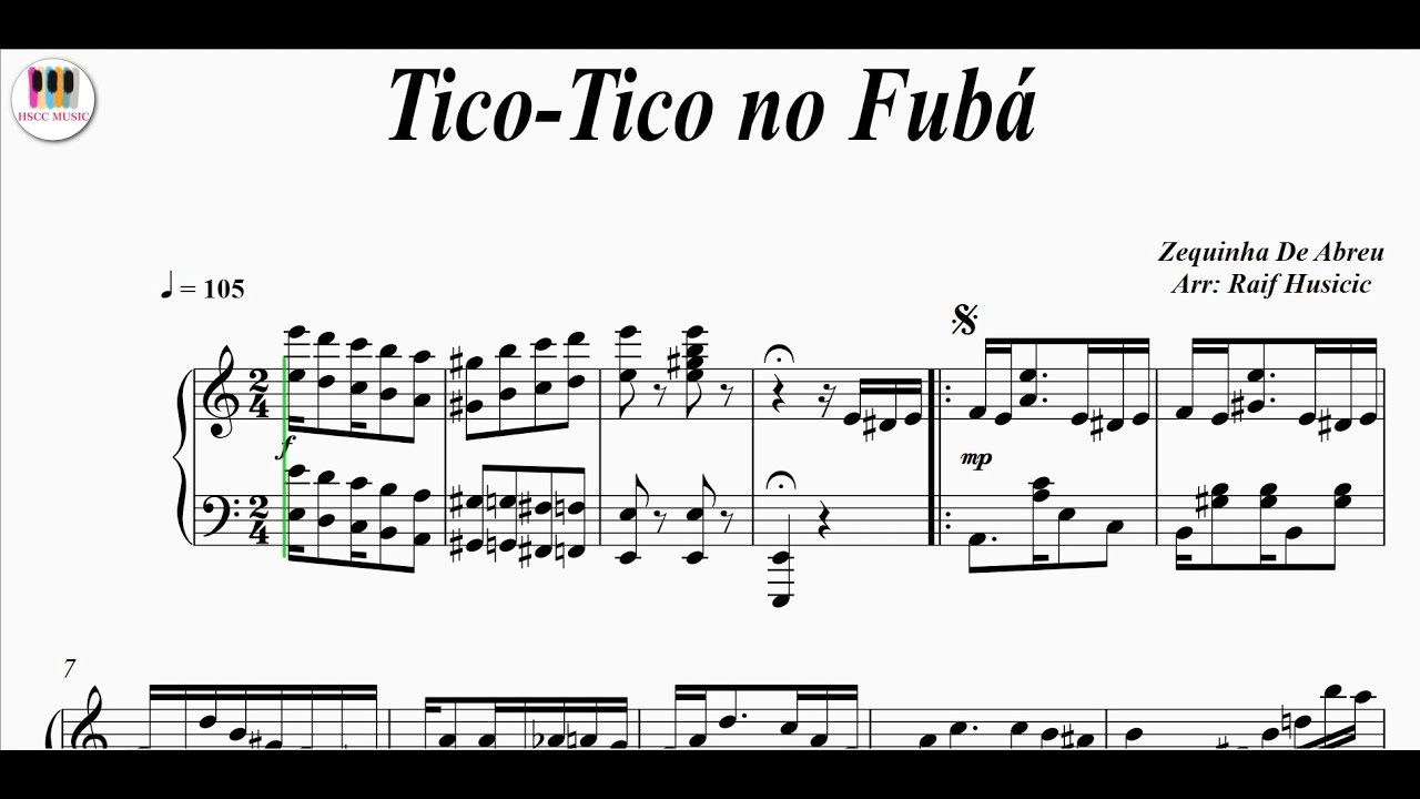Tico-Tico no Fubá - Zequinha De Abreu, Piano