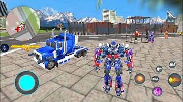 Robot Araba Oyunları #6 - Optimus Prime Multiple Transformation Jet Robot 2020 - Android Gameplay