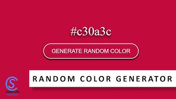 Random color generator using CSS & JavaScript | Computer Science