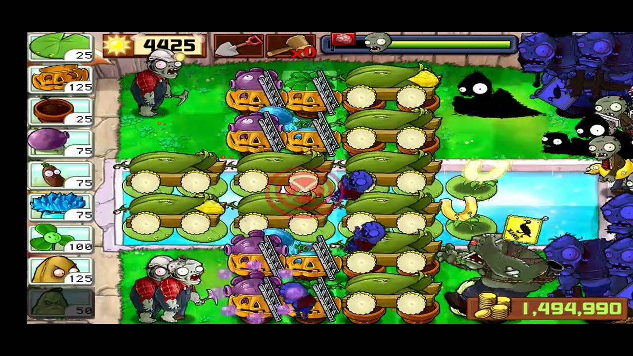 Plants vs Zombies Last Stand Endless 10 Cob Cannon Strategy YouTube