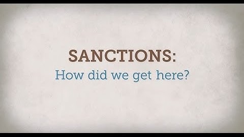 Sanctions: How Did We Get Here?