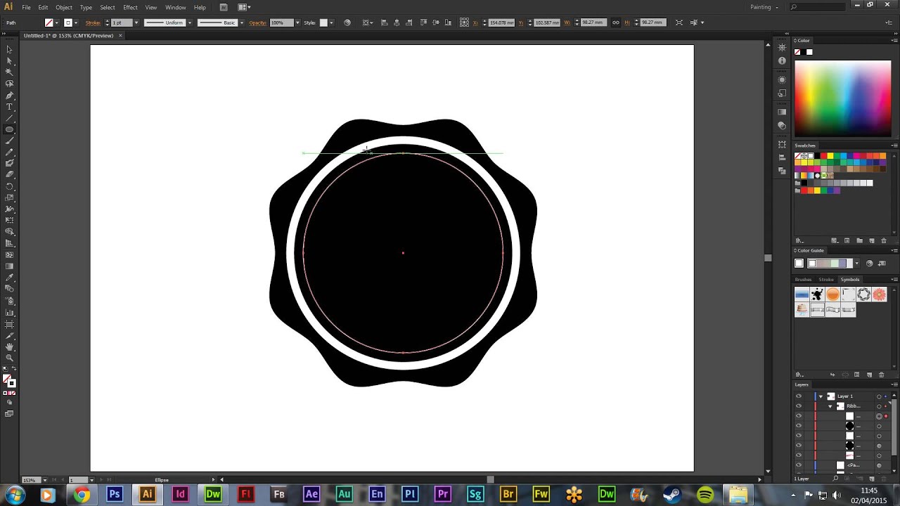Adobe Illustrator CS6 Logo template tutorial Part 2 - YouTube