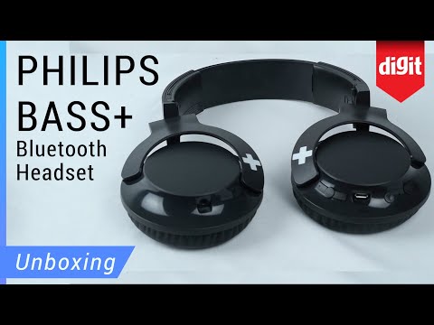 Philips Bass+ Over Ear Bluetooth Headphones Unboxing