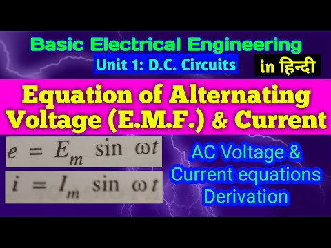 Derivation of AC Potential and Current Equations (Unit 2 AC circuits) BEE