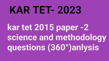 kartet 2015 paper-2 science and methdology question analysis