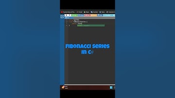 Fibonacci Series In C# || #shorts || #viral || @TechCodeHub