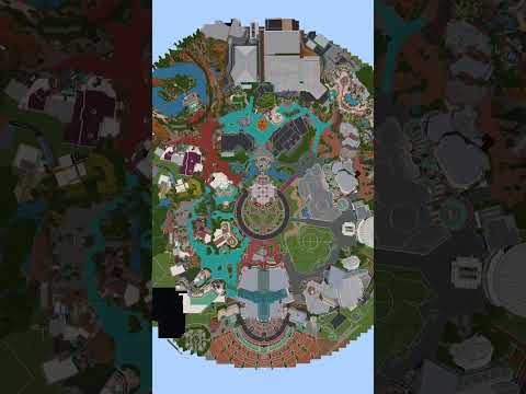 100万ブロック！？マインクラフトで建築中のディズニーランド！ #minecraft #ディズニーランド #ディズニー #disney #建築頑張る #ディズニーシー #マイクラ #マイクラ