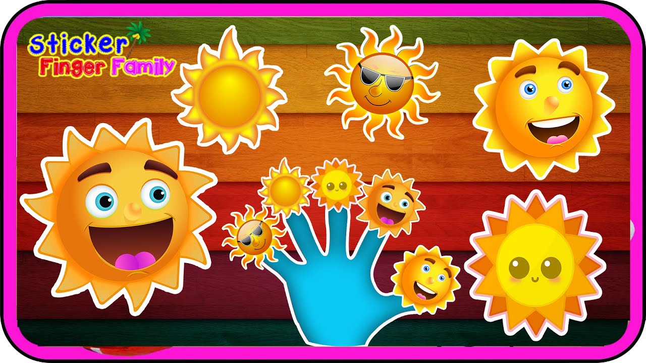sun Sticker Finger Family Nursery Rhymes - YouTube