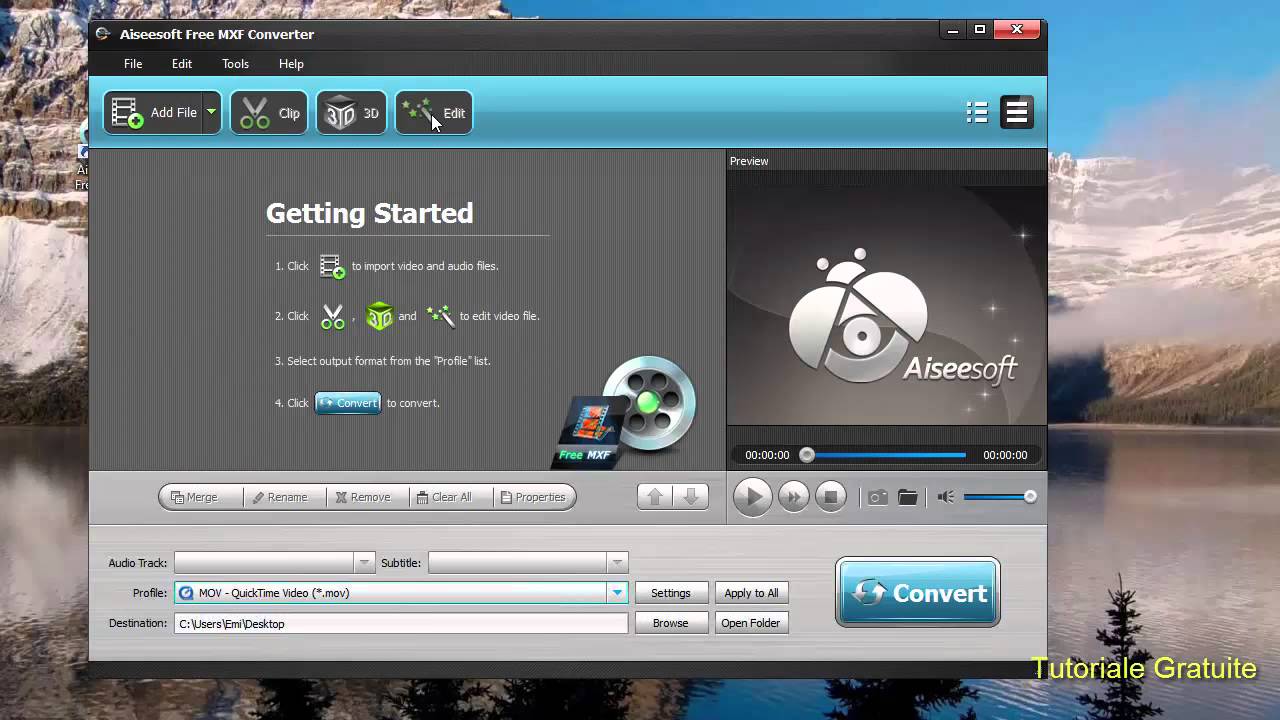 aiseesoft free video converter mxf