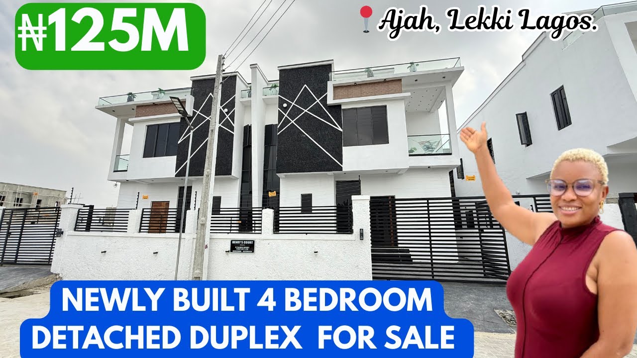 Дом на продажу в Лекки, Лагос, Нигерия; Новый двухэтажный дом с 4 спальнями, построенный за 125 м...