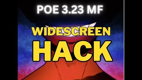 [Poe 3.23][How to]  Make your normal monitor into widescreen using a simple trick