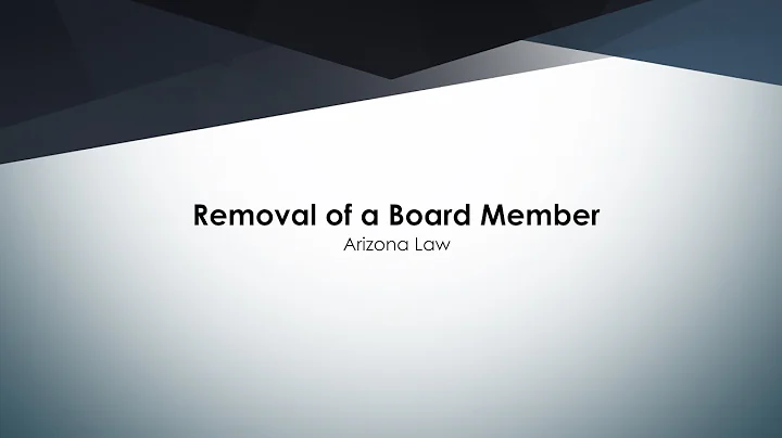 Removal of a Board Member