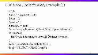lab7 php database connectionn