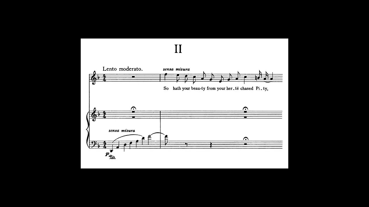 Tonton Vaughan Williams: Merciless Beauty, three Rondels for voice, violins and cello (1921) with score di YouTube