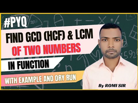GCD & LCM Program in C using Function| Find HCF or LCM of two numbers ...