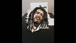 Bulaşıklarla Bob Marley Çizimi, görsel aldatma