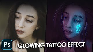 Glowing Tattoo Photo Editing Photoshop Tutorial screenshot 4