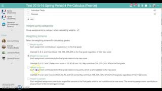 NEO Gradebook Weighting Schemes