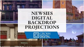 Newsies Backdrop Projections from Grosh Digital