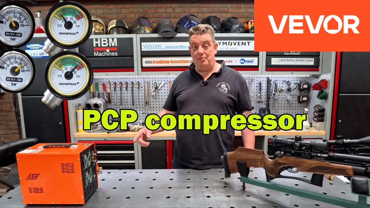 Een Compressor tot 300 Bar voor de PCP buksen van Vevor is dat wat.