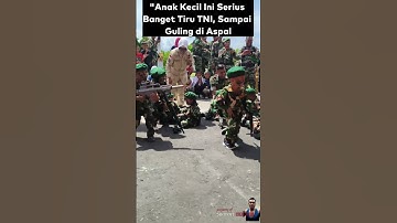 Gak Takut Lecet! Bocah Ini Totalitas Tiru Gaya Prajurit TNI #tni #tniad #army #viral #lucu #short