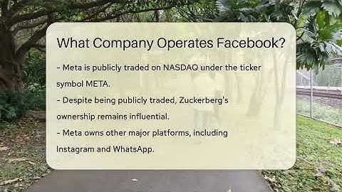 What Company Operates Facebook? - Everyday-Networking
