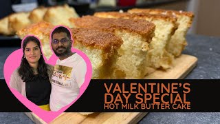 Hot milk butter cake | Hot milk sponge cake in tamil | Valentine's day special recipe 1