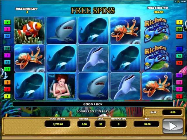 Riches of the Sea Slots Free Spins and Big Wins