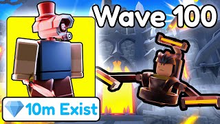 CLASSIC CAMERAMAN BEATS WAVE 100!!!  (Toilet Tower Defense)