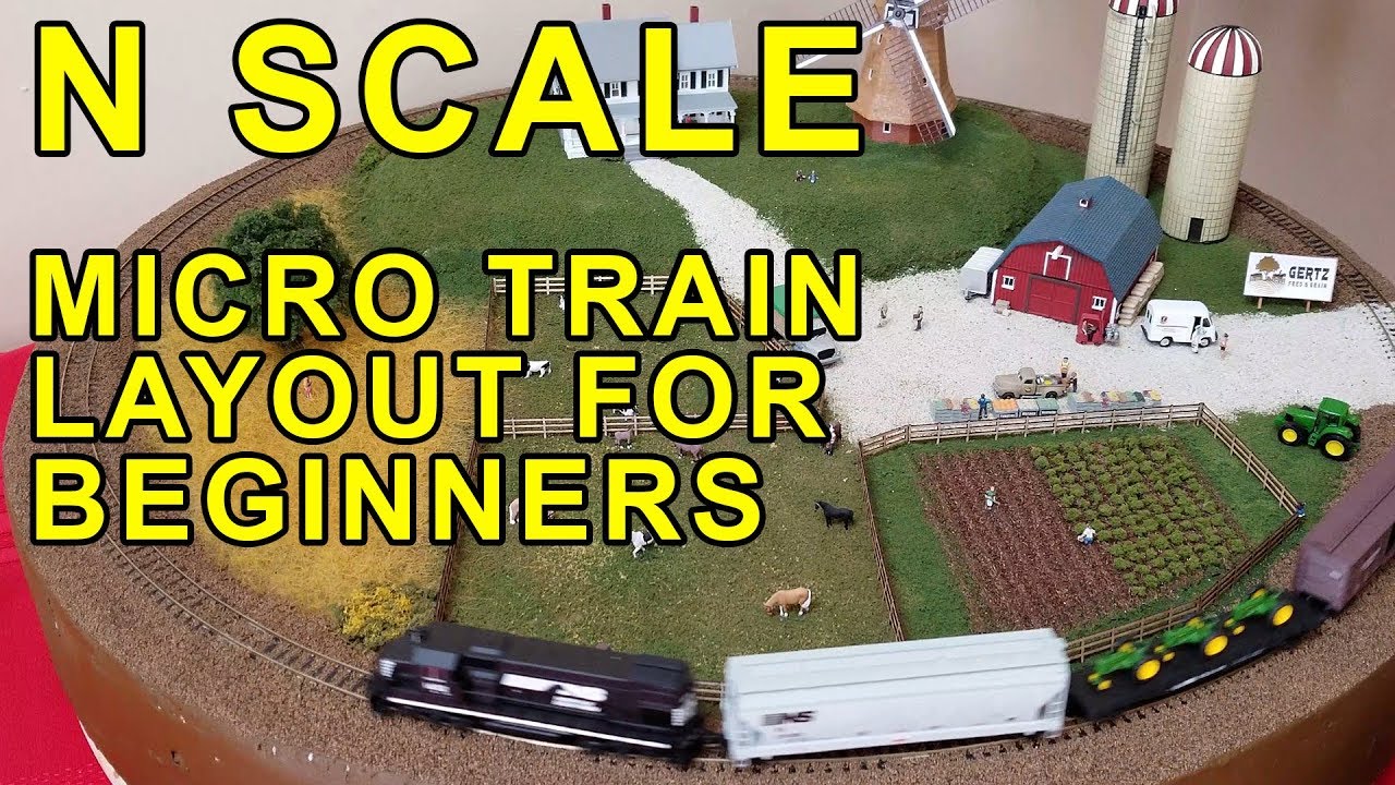 4k N Scale Train Micro Farm Layout for Beginners 