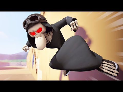 Reaper Sam is a PRO at Skateboarding | Spookiz Cookie | Cartoons for Kids