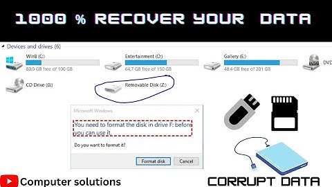 you need to format the disk in drive f before you can use it #corruptdatarecover #youneedtoformat