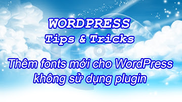 #25 ThuyAnh KulturKanal | Thêm fonts mới cho WordPress không sử dụng plugin | WordPress Tips&Tricks