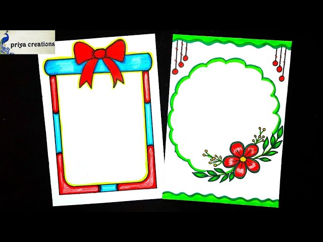 Assignment Cover Page Design/Easy Border Design For A4 Size, 54% OFF