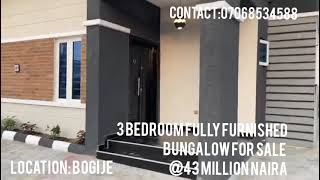 GET A FULLY FURNISHED 3 BEDROOM BUNGALOW AT 43 MILLION NAIRA IN AJAH-LAGOS