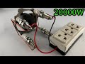 6 Amazing How to create 20000w free electricity energy from spark plug &amp; copper coil 100%