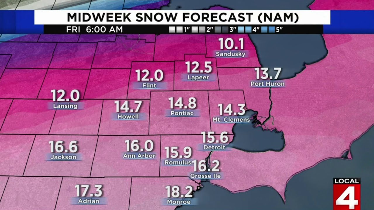 Metro Detroit weather forecast: Tracking this week's big snow storm ...