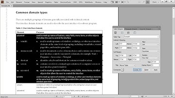 FrameMaker 2015: Configure Tables