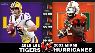 2019 LSU vs 2001 Miami But in NCAA 23!