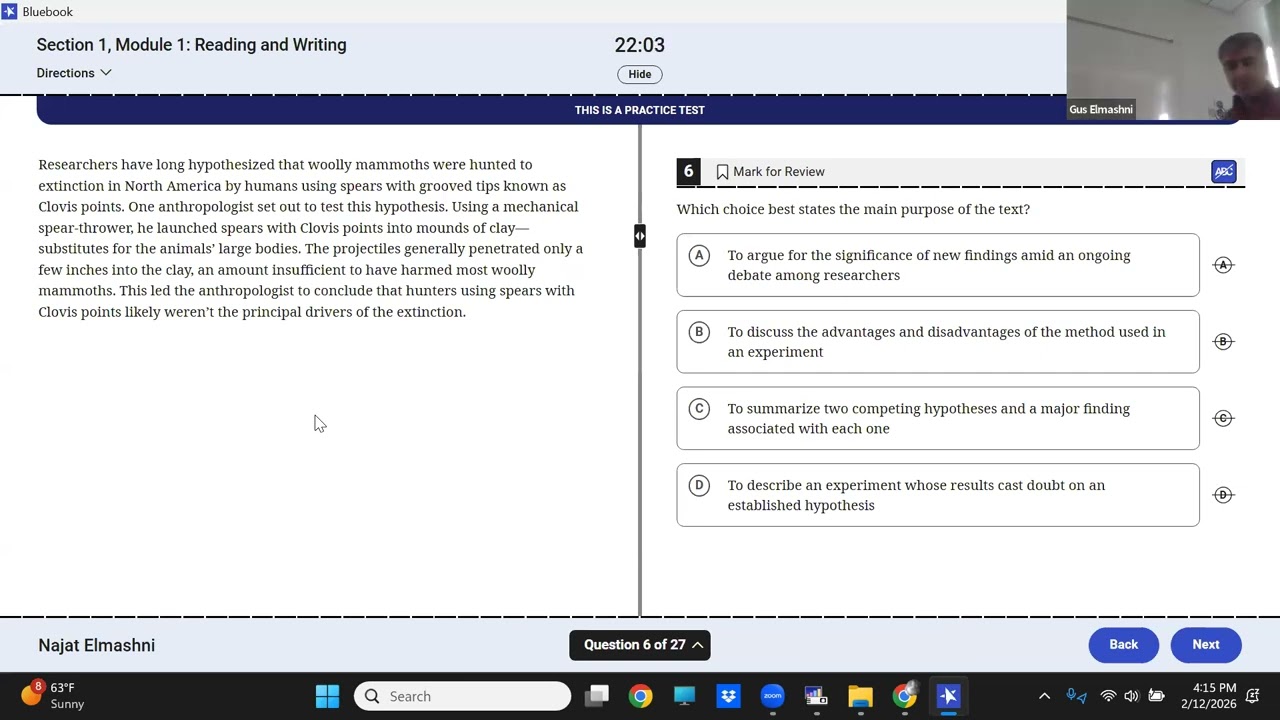 SAT Class March Exam   2026 02 12