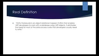 Introduction to Entity Framework