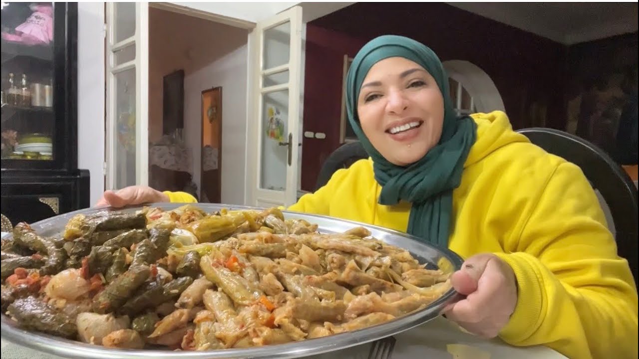 أكلت أكبر صنية محشي مشكل مع لحمة ضاني 🌶🍆🐏🐩🪺🥬