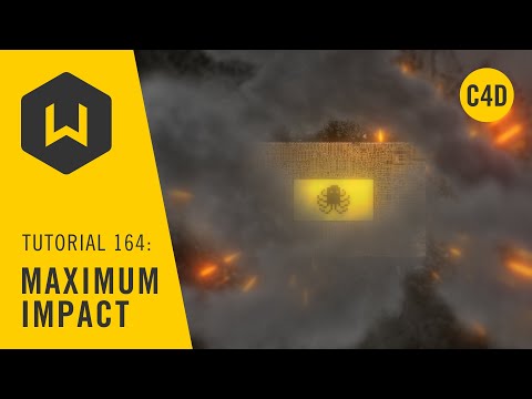 Smash a logo into the ground with Cinema 4D - Tutorial164: Maximum Impact