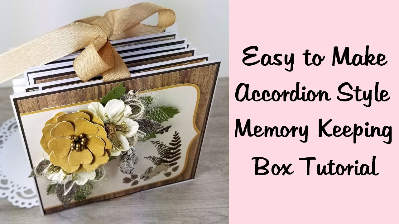 Мастер-класс по изготовлению простой коробки для хранения воспоминаний в стиле гармошки от Polly'...