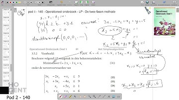 [Pod ii - 140] - OR - Simplex methode - II fasen methode
