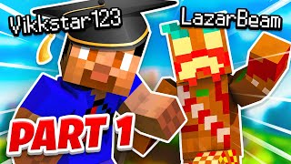 Teaching LAZARBEAM MINECRAFT... (Part 1)
