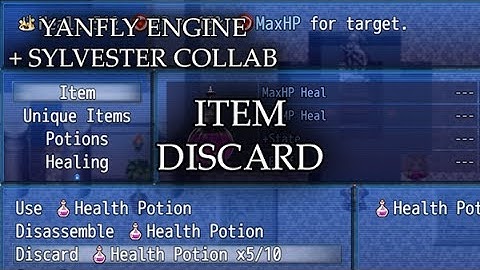 YEP.143 - Item Discard - RPG Maker MV