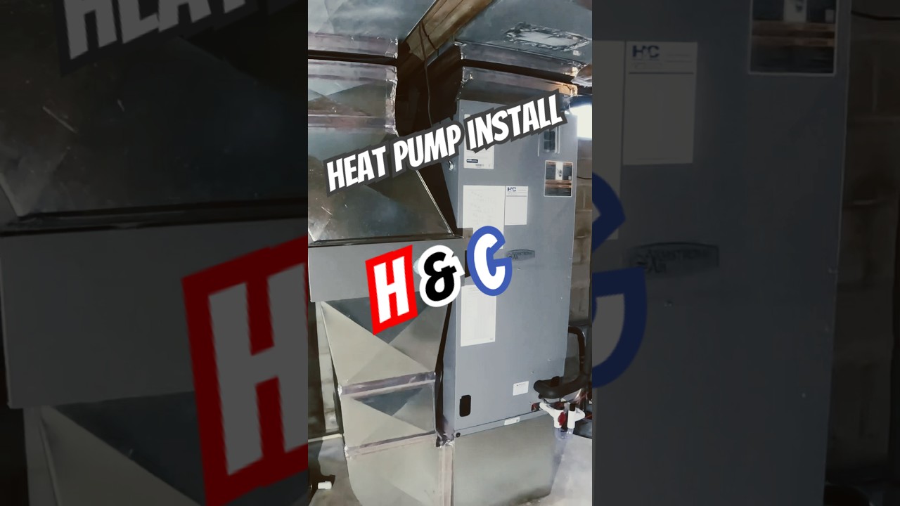 Heat pump and air handler install. Custom duct work. 